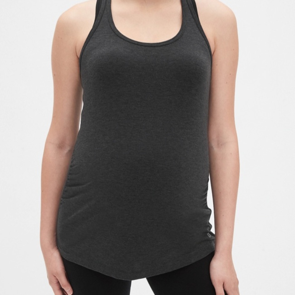 GapFit XS maternity dark gray racerback tank top
